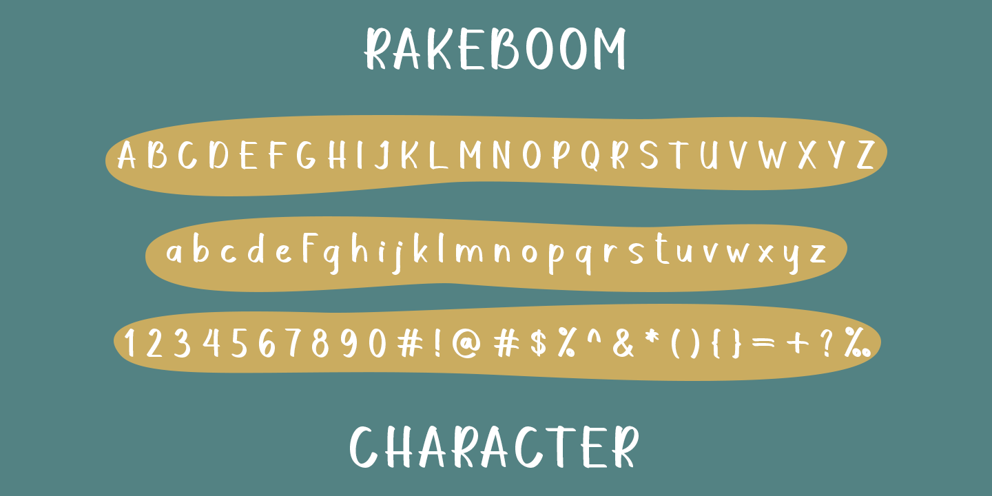Example font Rakeboom #3